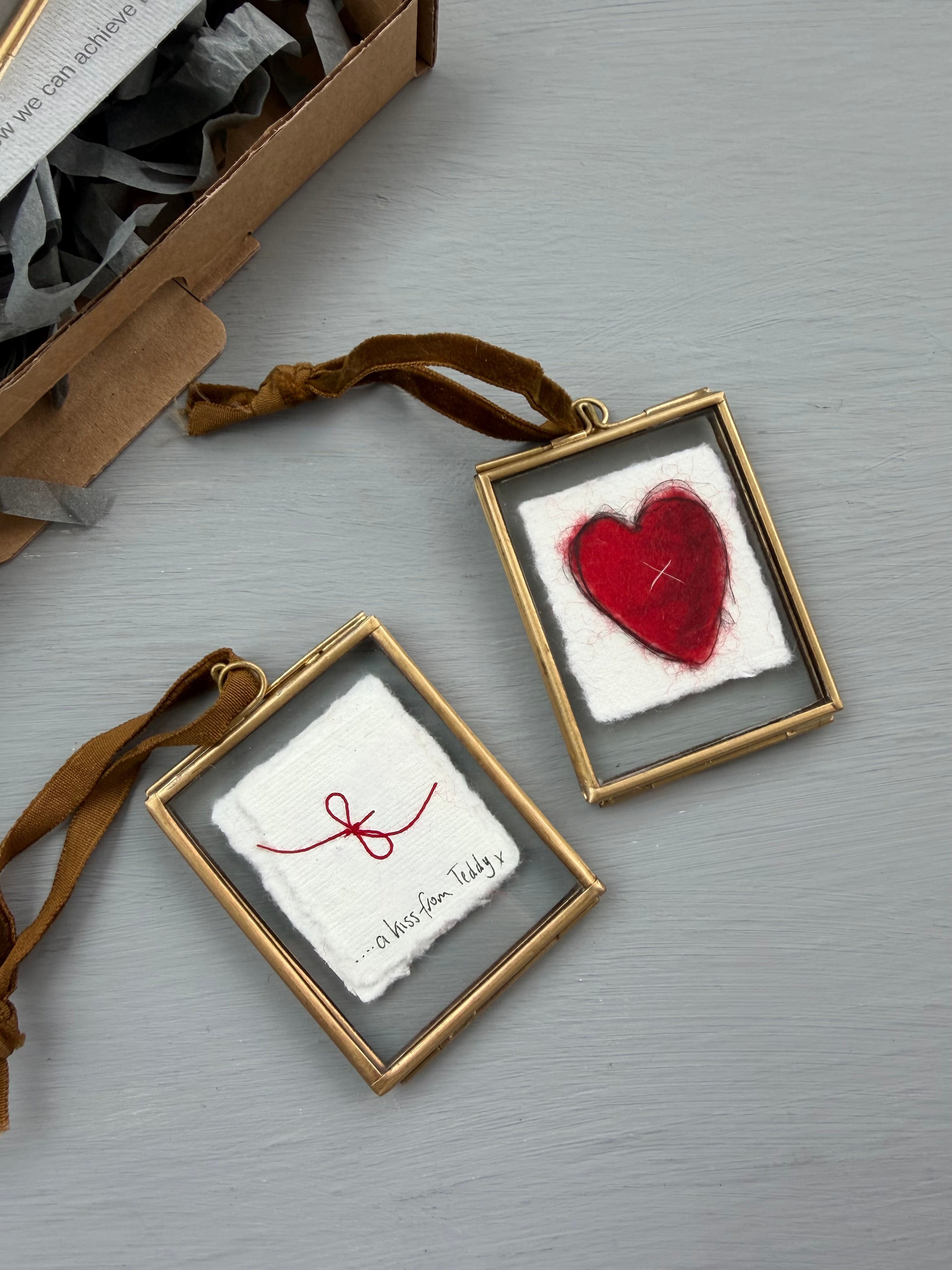 Handmade Keepsake Heart…….a little kiss from your pet!♥️